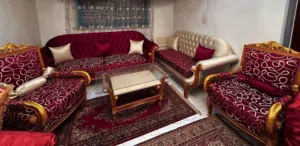 صالون خشب زان لسه متنجد جديد