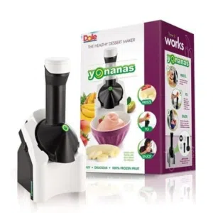 جهاز Yonanas، وهو مخصص لصنع الحلويات والآيس كريم من الفواكه المجمدة بنسبة 100%