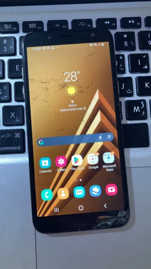 Samsung A6 - بشغل خطين + بنزل تطبيقات