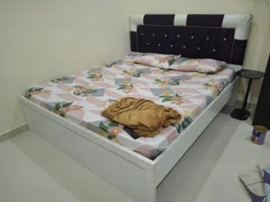 King size bed with mattress and nice cushine headrest
