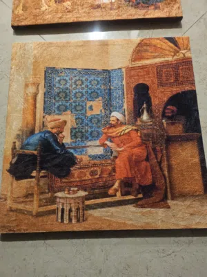 صور تعليق حائط عدد 2 نفس الحجم والالوتن قياس 60x60 تصلح للصالونات بحاله الجديد الالوان متناسقه