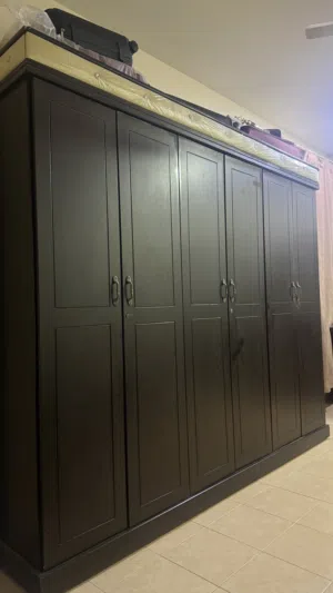 Bedroom Furniture set - 6 door cupboard, Queen size Bed & mattress, side tables, Dressing table