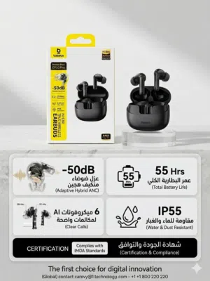 سماعات ايربودز من شركه باسيوي Baseus Bass EP10 Pro اللاسلكية استمتع بصوت نقي وعزل ضوضاء احترافي
