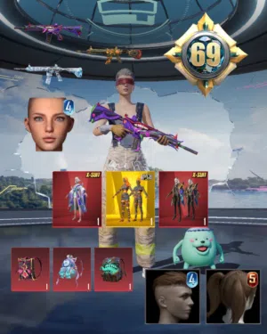 حساب ببجي أسلوب خوافي لڤل المجموعات 69