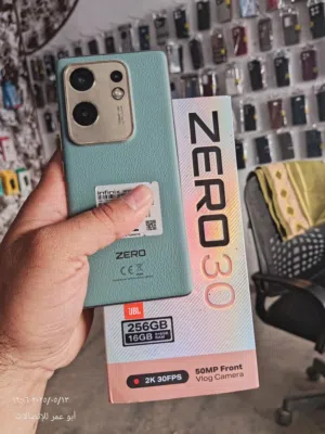 إنفينيكس Zero 30 مستعمل بحالة ممتازة مع الكرتونة 256 جيجا 16 رام