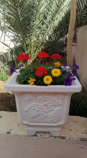 أصيص صناعة يدوية للزهور الطبيعية والصناعية