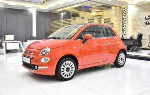 Fiat 500 Dolcevita ( 2024 Model ) in Orange Color GCC Specs
