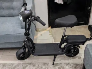 Electric Kick scooter for Adults with Front Basket, Double Seats, 10-inch Wheels (Tubeless) tire, Ma