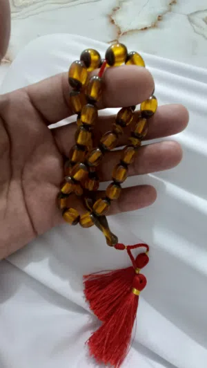 سبحه سندلوس تركي مكحل شبه الكهرب لون مميز