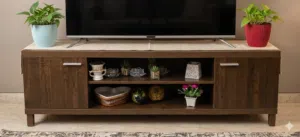 For Sale: Modern Dark Wood TV Stand