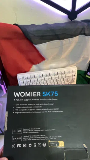 كيبورد من شركه Womier SK75 صوت كريمي ب ازرار خاصه creamy sound جاسكت ألمنيوم