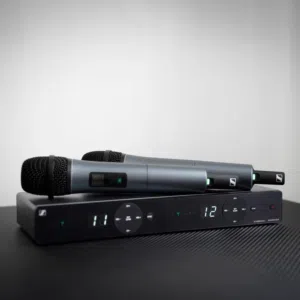 مايك ويرلس نظام دبل ماكين مع Sennheiser جهاز استقبال رسيفر خاص