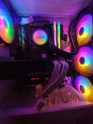 حاسبة كيمنك RTX3070TI + R9 5950X  و شاشة 180HZ حجم 24 انش حاسبة قوية جدا تشغل كل شي 2K و 4K