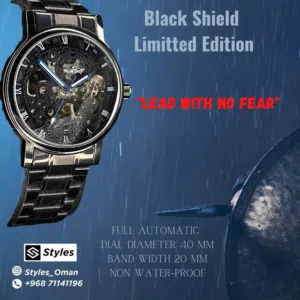 Black Shield Limited Edition with Free Leather Blue strap