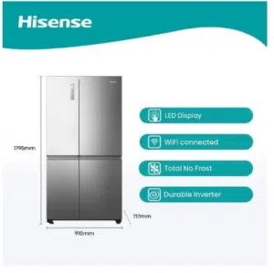 Hisense Side By Side Refrigerator 869 Litres RS3N668SAI3