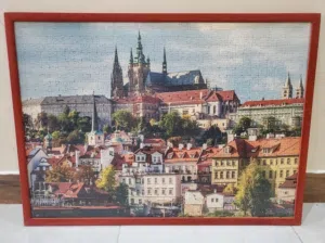 Handmade jigsaw puzzle frame