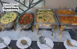 اواني بوفيه للاجار اليومي الطقم كامل ب 20 ريال
