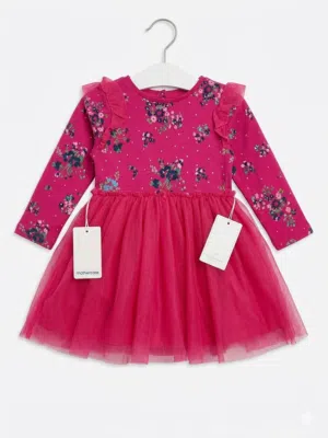 فستان بيبي بنت ماركة mothercare جديد بالتيكيتمقاس 3-6 شهور