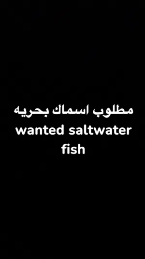 مطلوب اسماك بحريه wanted saltwater fish