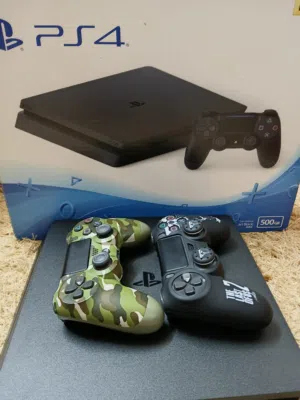 بلاستيشن 4 سلم وايدتين اصلي وشاشة