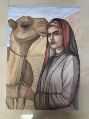 “Whisper of the Desert (همس الصحراء)” painting