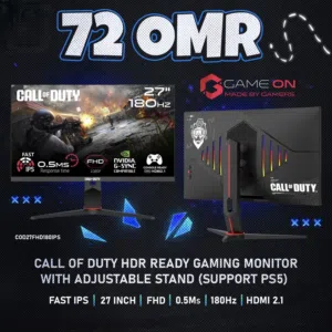 CALL OF DUTY HDR READY GAMING MONITOR WITH ADJUSTABLE STAND (SUPPORT PS5)