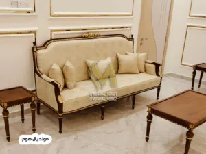 طقم جلوس خشب زان مصري 11 شخص ضمان عشر سنوات على الاخشاب