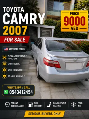 Toyota Camry 2007 for Sale – Well Maintained & Smooth Drive