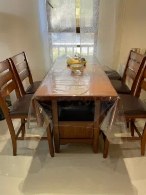 Dinning Room with 4 leather chairs & Bench for Sale (purchased from Home Center)