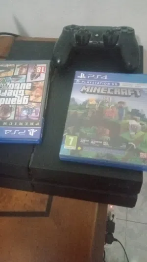 بلايستيشن 4 فات تيرا + لعبتين + كونترولر اصلي