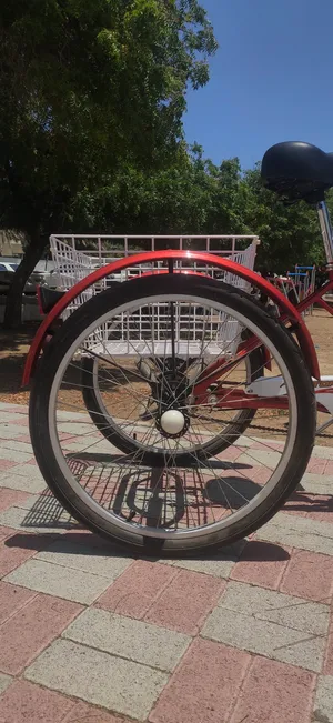 دراجة هوائية ثلاثية العجلات - سيكل 3 تاير - لون احمر - Adult Tricycle 24-inch - Red