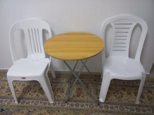 chair and table