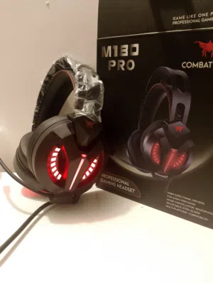 سماعة ألعاب M180 Pro Gaming Headset سماعة احترافية للألعاب صوت ستيريو قوي وواضح مايكروفون مدم