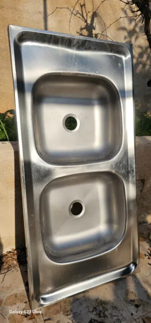 مجلى حوضين ستالس ستيل