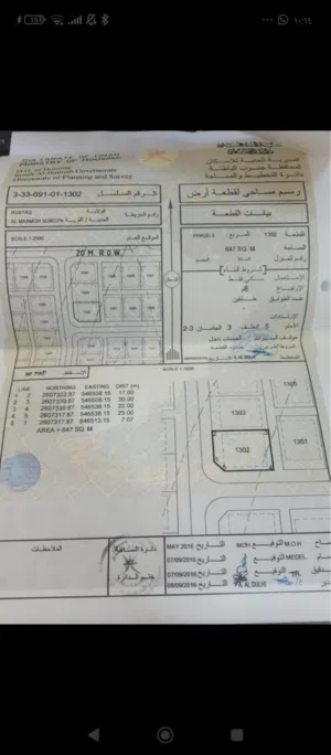 ارض ركنية مستوية للبيع - المعمورة الرستاق
