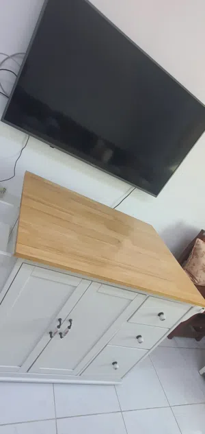 modren creative table with drawers 2 shelves طاوله مودرن