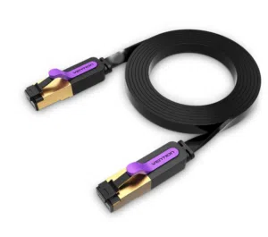 كيبل ethernet نوع Vention جديد بيجي Flat وبدعم ال CAT7 وبدعم لحد ال 10Gbps طول 15 متر بسعر 11 دينار