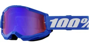100% STRATA 2 Goggles - Offroad MX MTB Moto - MIRROR LENS