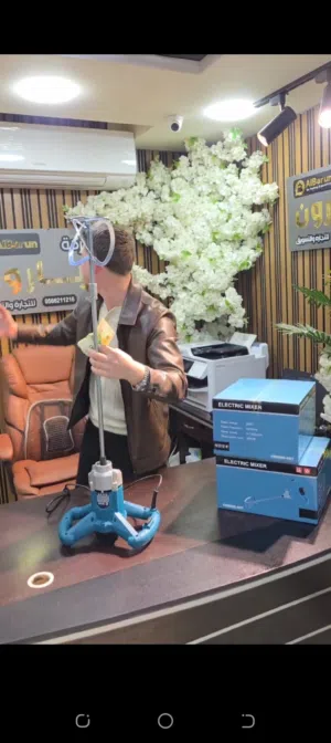 خلاط الباطون الكهربائي – الحجم الكبير  إذا شغلك دهان، باطون، جبصين أو خلط مواد ثقيلة