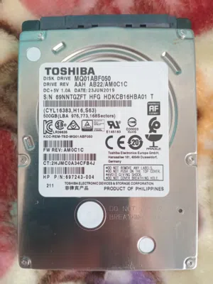هارد توشيبا 500 جيجا HDD مستعمل استعمال خفيف للبيع