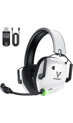 سماعة قيمنق لاسلكية احترافية Vakedy HW20 Pro - تدعم (PS5/PC/Switch) ببطارية 50 ساعة