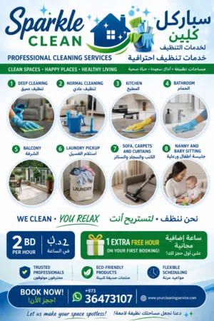 Cleaning services and Housekeeping services at only 2BD per hour