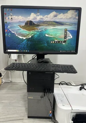 جهاز كمبويتر + شاشه + طابعه منزليه + كرسي مكتبي