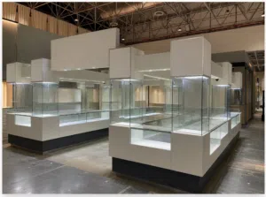 **URGENT**Custom Retail Display Kiosk Units with Glass Showcases - Set of Modular Counters 6x6 Kiosk