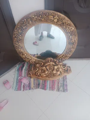 vintage table ornate mirror