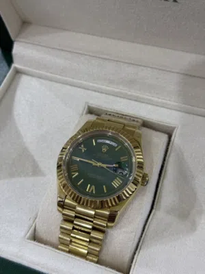 رولكس داي ديت ذهب أصفر بقرص أخضر (Rolex Day-Date President) سوبر ماستر كوالتي VIP