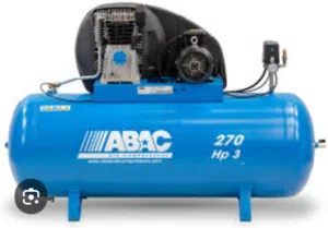 كمبريسة 270لتر بضغط 10بار وهواء 390لتر إيطالي مستخدمة لعدة ساعات فقط للبيع بسعر 390 دينار