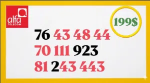 Alfa VIP mobile numbers in Beirut