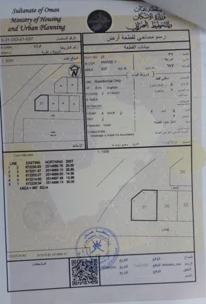 Residential Land for Sale in Al Sharqiya Al Qabil