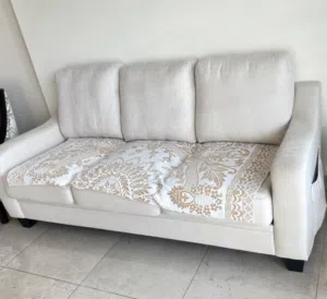 Urgent Sale  Elegant Beige 3-Seater Sofa  Excellent Condition
